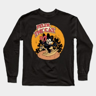 Cowboy Felix The Cat Long Sleeve T-Shirt